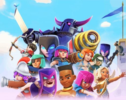 Clash Royale Game Characters paint by number