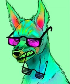 Colorful Swag Dog paint by number