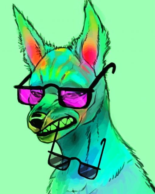 Colorful Swag Dog paint by number