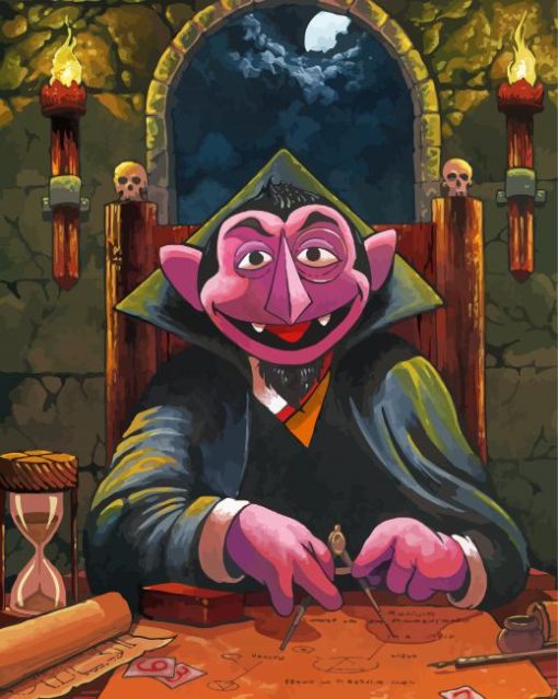 Count Von Count Character paint by number