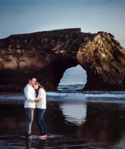 Couple In Santa Cruz Beach paint by number