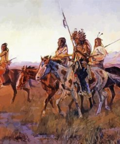 Cowboys And Indians Art paint by number