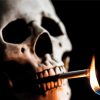 Creepy Skull With Cigarette paint by number