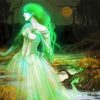 Fantasy Green Lady Art paint by number