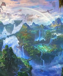 Fantasy Landscape Nature paint by number