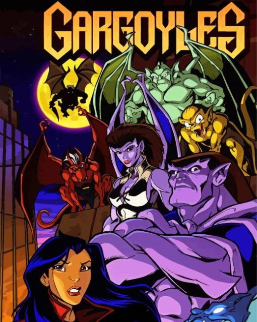 Gargoyles Cartoon paint by number