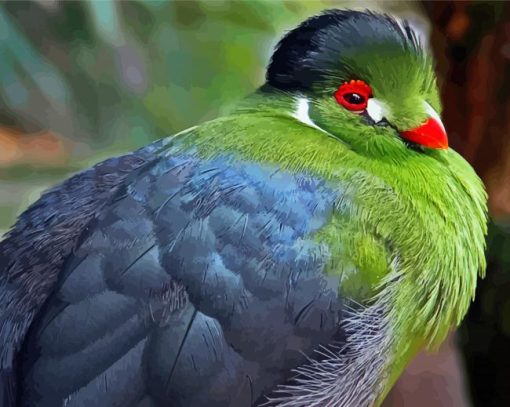 Green Cheek paint by number