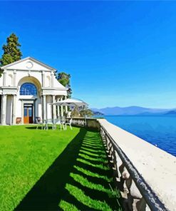 Italian Villa On The Lake paint by number