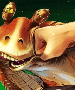 Jar Jar Binks Star Wars paint by number