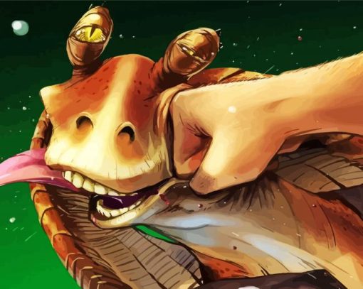 Jar Jar Binks Star Wars paint by number