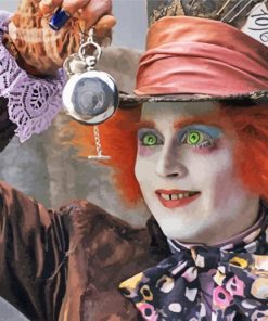 Johnny Depp Alice In Wonderland paint by number