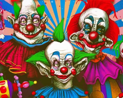 Killer Klowns From Outer Space paint by number