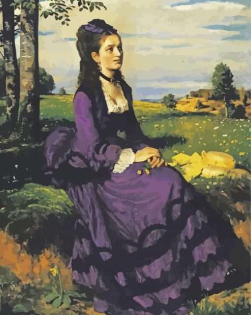 Lady In Violet Szinyei Art paint by number