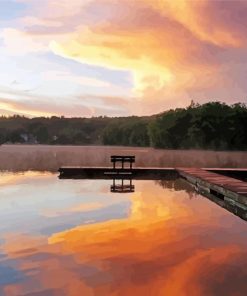 Lake Wallenpaupack At Morning paint by number