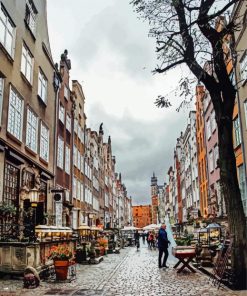 Mariacka Street In Gdansk In Poland paint by number