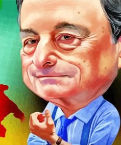 Mario Draghi Caricature paint by number