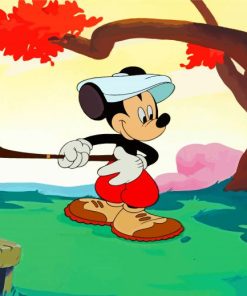 Mickey Mouse Golfing paint by number