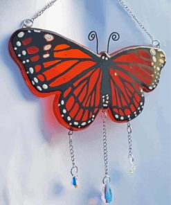 Monarch Butterfly Sun Catcher paint by number