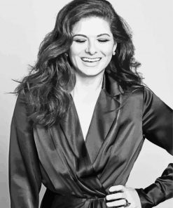 Monochrome Debra Messing paint by number