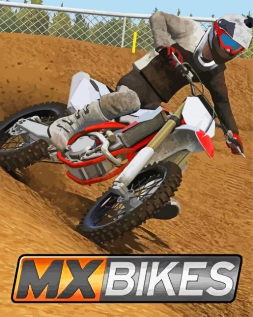 Mx Bikes Game Poster paint by number