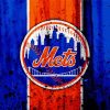 New York Mets Baseball Logo paint by number