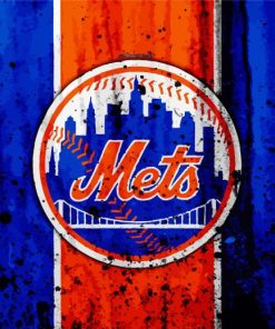 New York Mets Baseball Logo paint by number