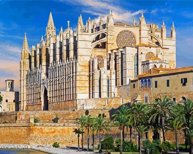 Palma Mallorca Catedral Basílica De Santa María De Mallorca paint by number