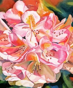 Pink Rhododendron Plants paint by number