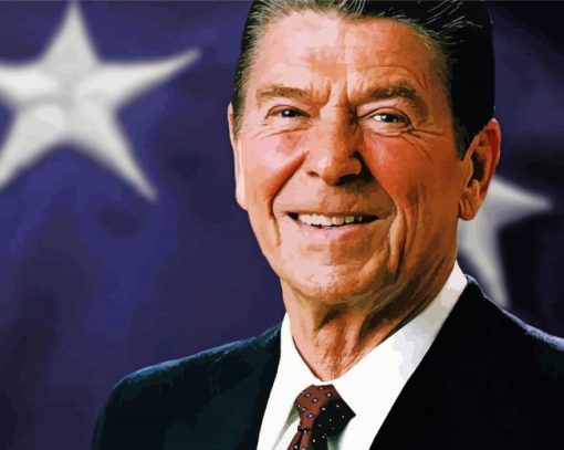 President Ronald Reagan paint by number