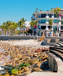 Puerto Vallarta Malecon Puerto Vallarta paint by number