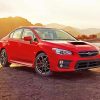 Red Subaru WRX Car paint by number