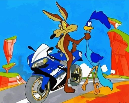 Roadrunner And Coyote paint by number