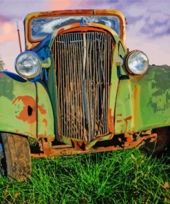 Rusty Green Truck paint by number