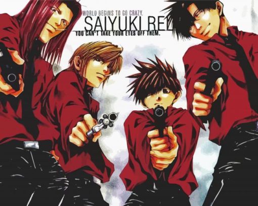 Saiyuki Anime Poster paint by number