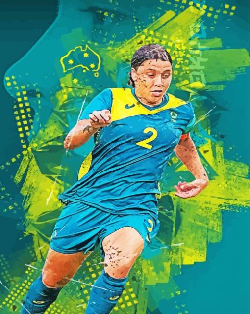 Samantha Kerr Player Art paint by number