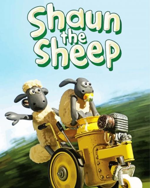 Shaun The Sheep Poster paint by number