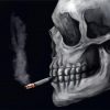 Skull With Cigarette paint by number