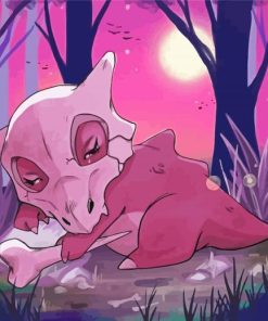 Sleepy Cubone paint by number