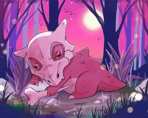 Sleepy Cubone paint by number