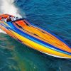 Speed Boat paint by number