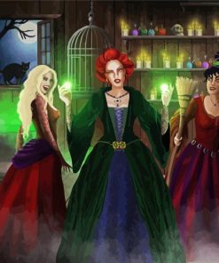 The Sanderson Sisters Witches paint by number