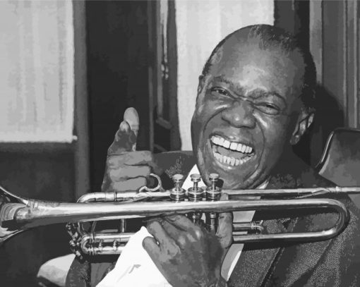 The Trumpeter Louis Armstrong paint by number