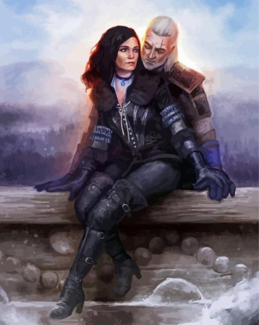 The Witcher Yennefer And Geralt paint by number