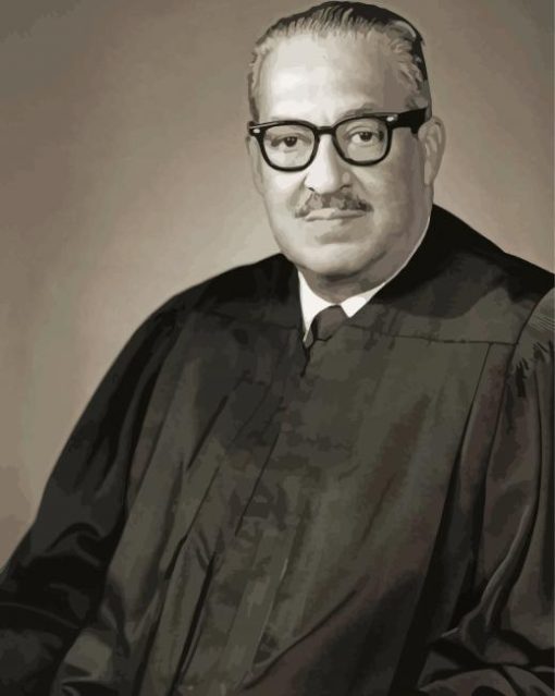 Thurgood Marshall American Lawyer paint by number