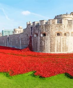 Tower Of London Flowering Garden paint by number