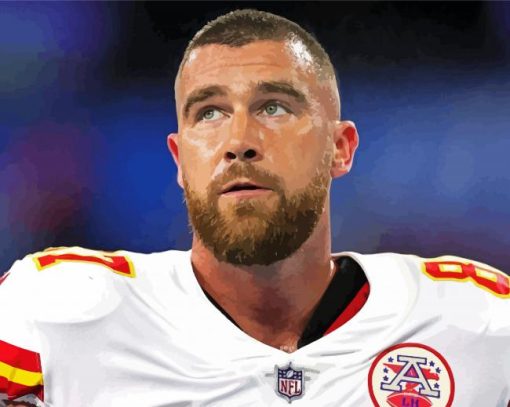 Travis kelce American Footballer paint by number