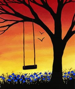 Tree Swing paint by number