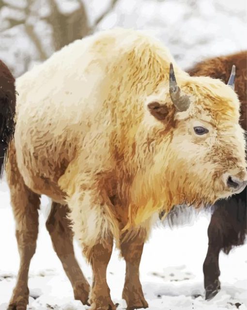 White Bison paint by number