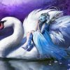 Woman And Swan paint by number