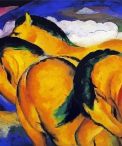 Yellow Horses By Franz Marc paint by number